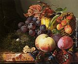 Still Life with Birds Nest and Fruit by Edward Ladell